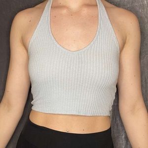 Plain baby blue tube top